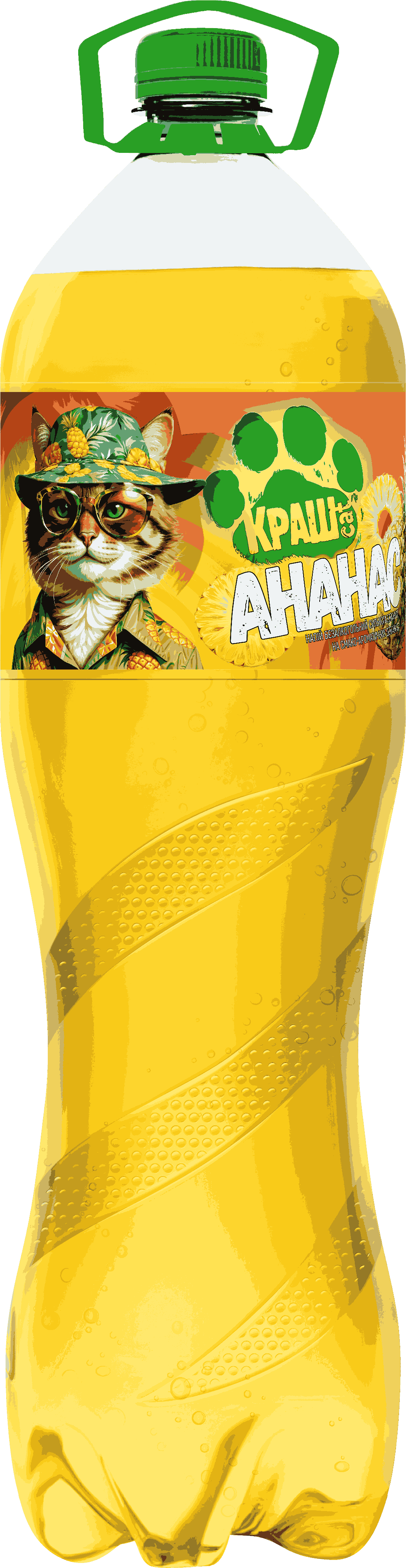 Вода солодка Краш cat 2,0л "Ананас"